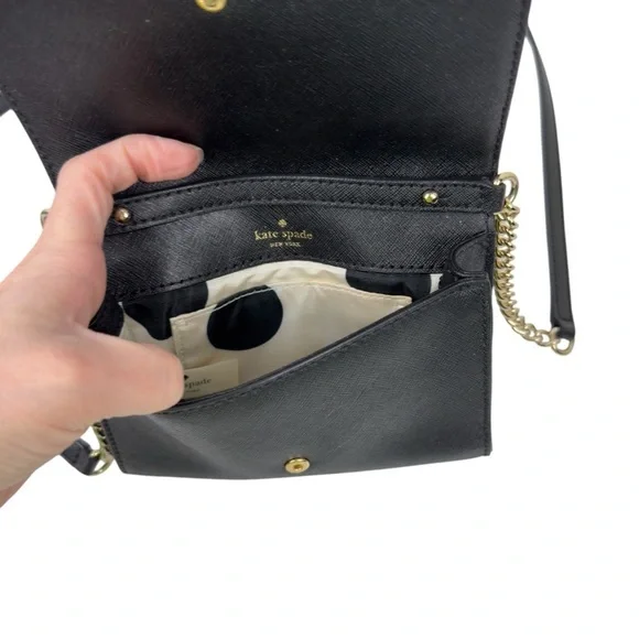 Kate Spade Cedar Street Cami Mini Crossbody Evening Bag Saffiano Leather Black - Picture 9 of 16